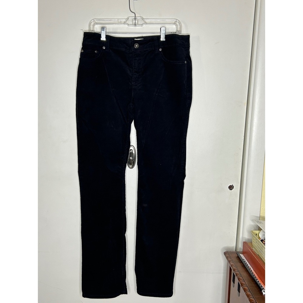 St. John's Bay‎ Black Corduroy Pants Straight Leg Women's Size 12 Classic